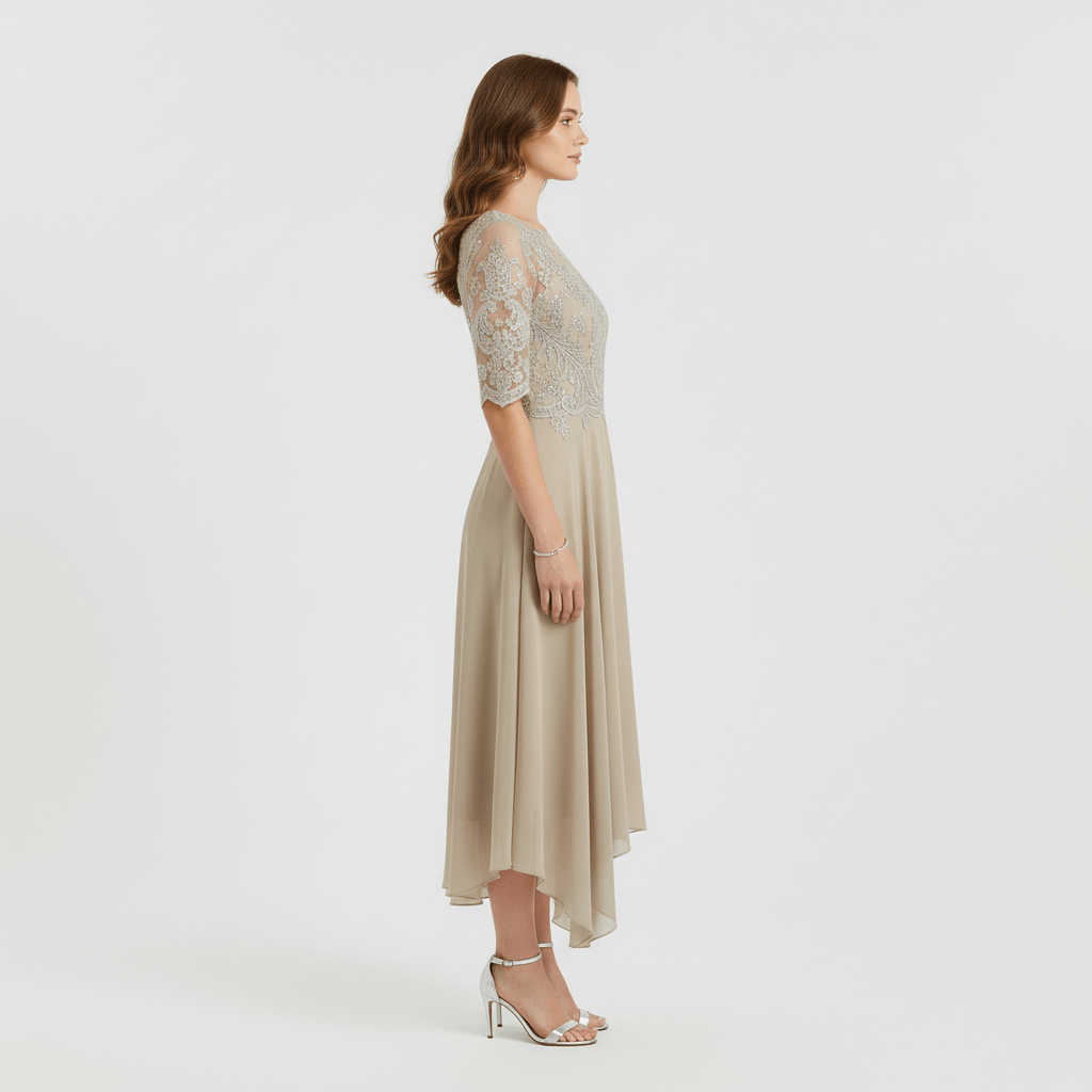 Aurora Elegant Lace Wedding Guest Dress