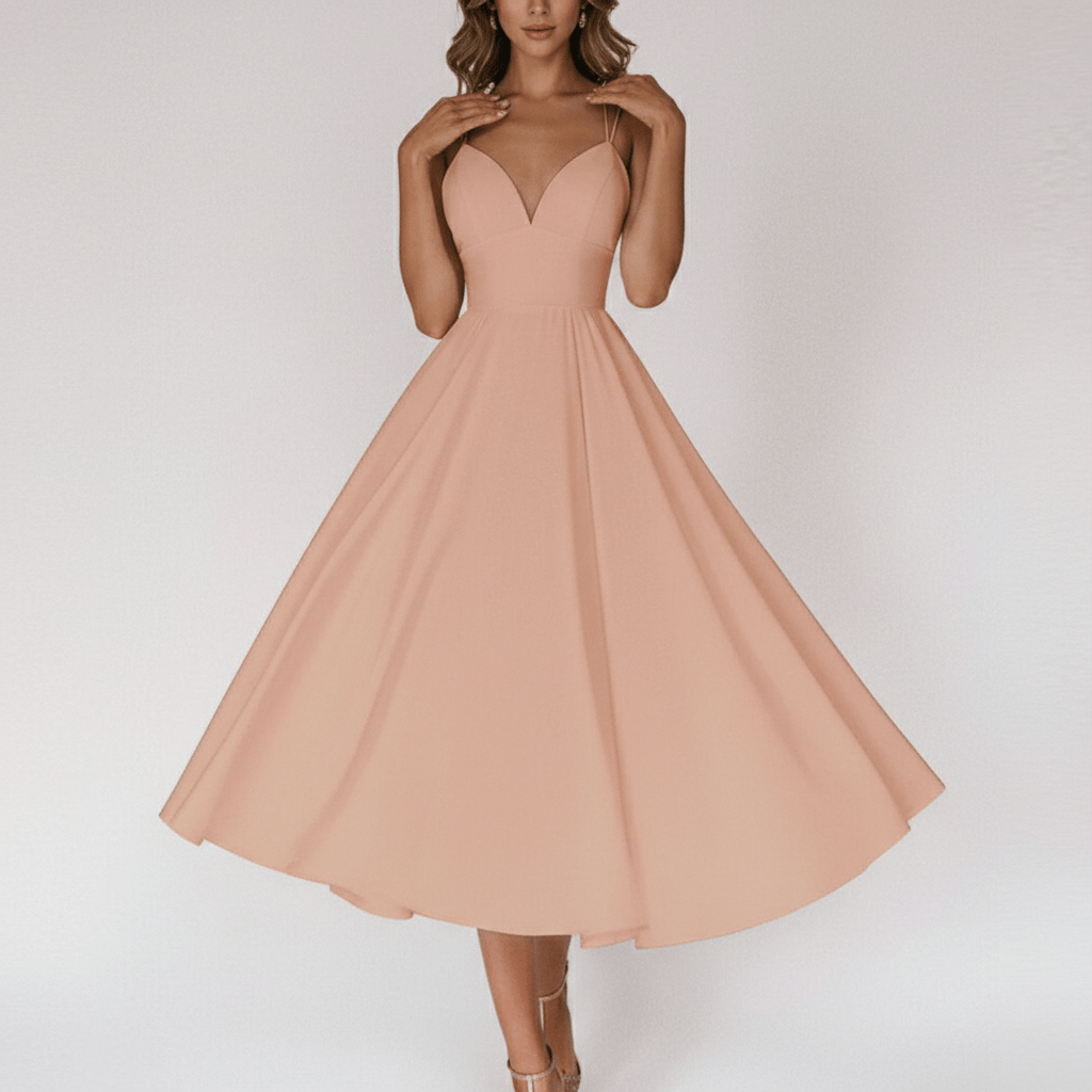 Bettina Sweetheart Neck Cocktail Dress with Spaghetti Straps