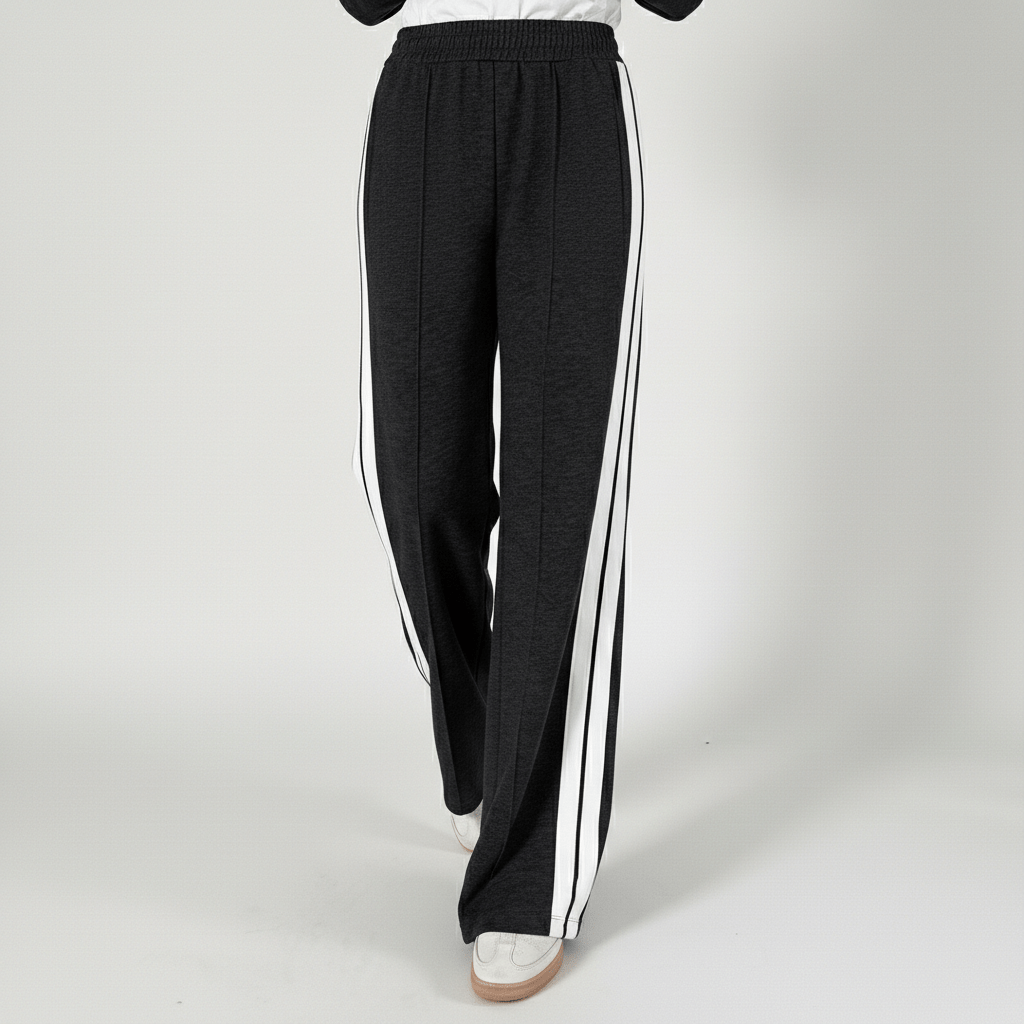 Caitlin Two Piece Set Blazer and Wide Leg Stripe Pants