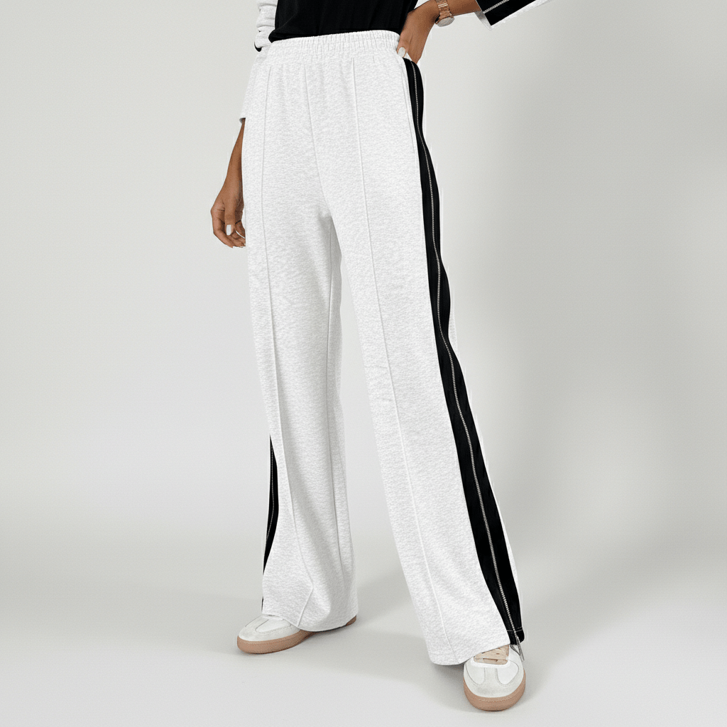 Caitlin Two Piece Set Blazer and Wide Leg Stripe Pants