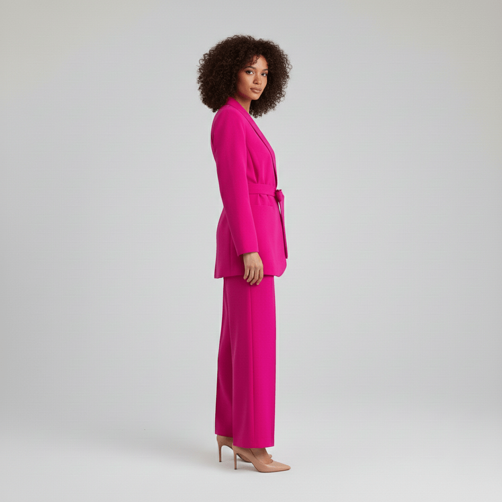 Celestine Two Piece Set Belted Blazer and Wide Leg Pants