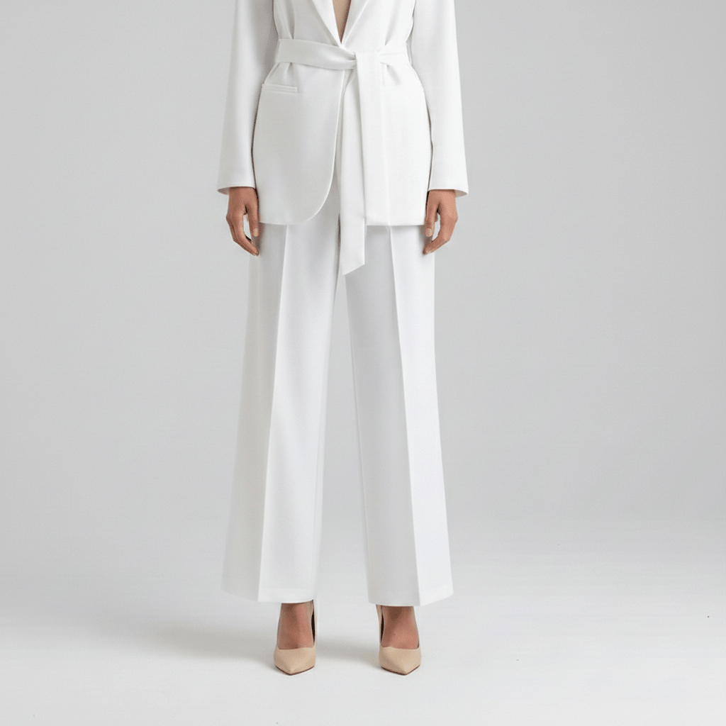 Celestine Two Piece Set Belted Blazer and Wide Leg Pants