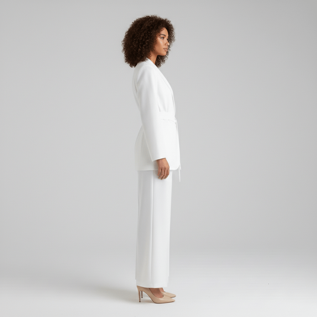 Celestine Two Piece Set Belted Blazer and Wide Leg Pants