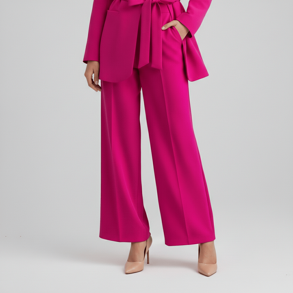 Celestine Two Piece Set Belted Blazer and Wide Leg Pants