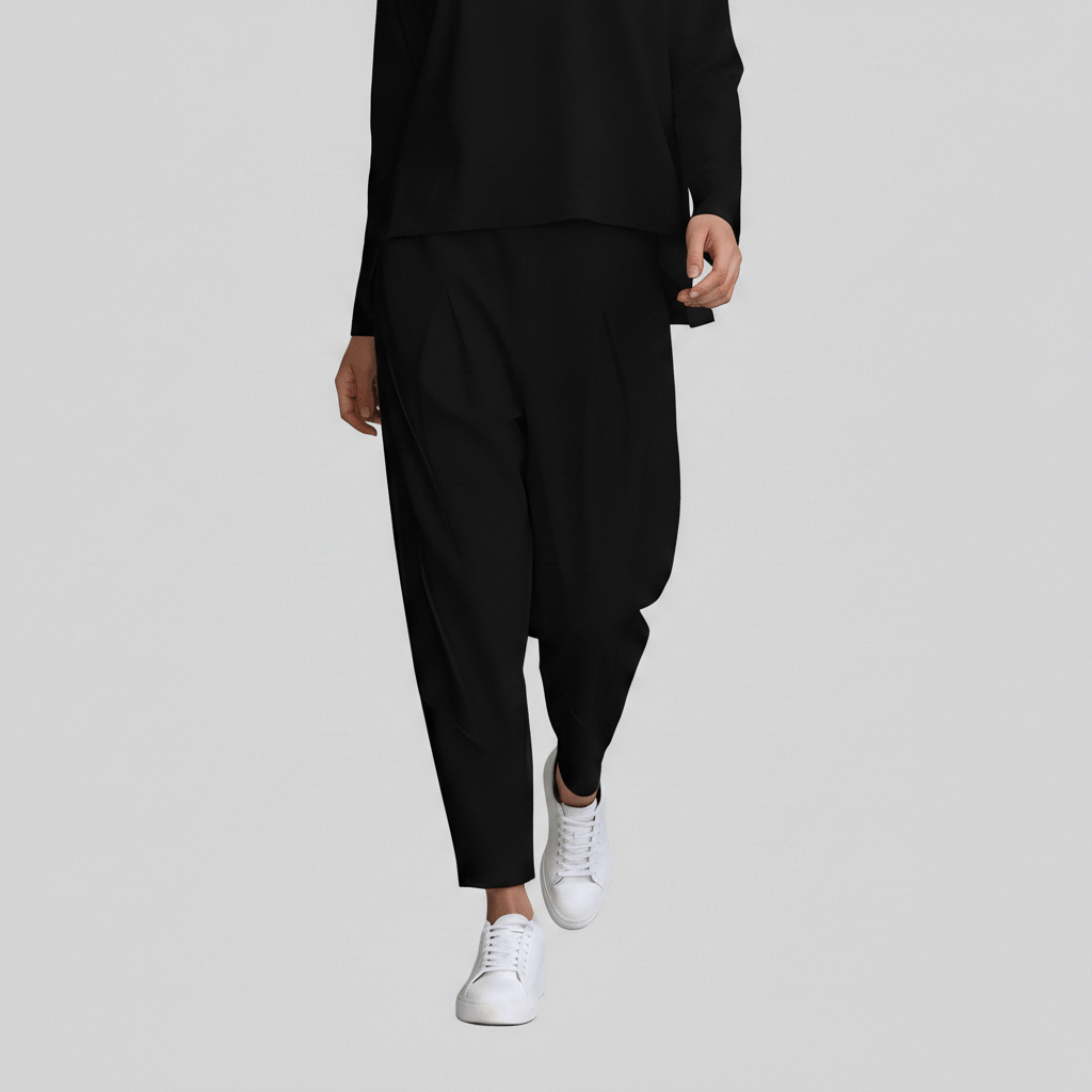 Delphine Two Piece Set Round Neck Top and Relaxed Fit Pants