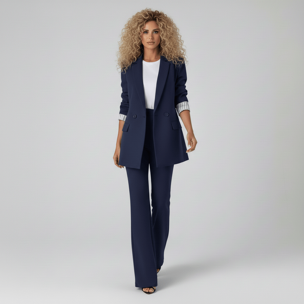 Hadley Two Piece Set Tailored Blazer and Wide Leg Pants