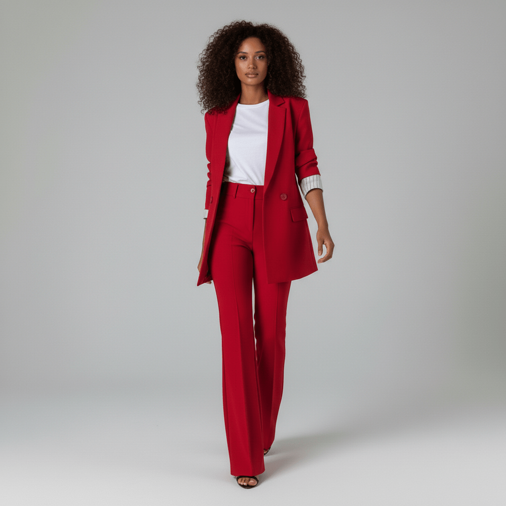 Hadley Two Piece Set Tailored Blazer and Wide Leg Pants