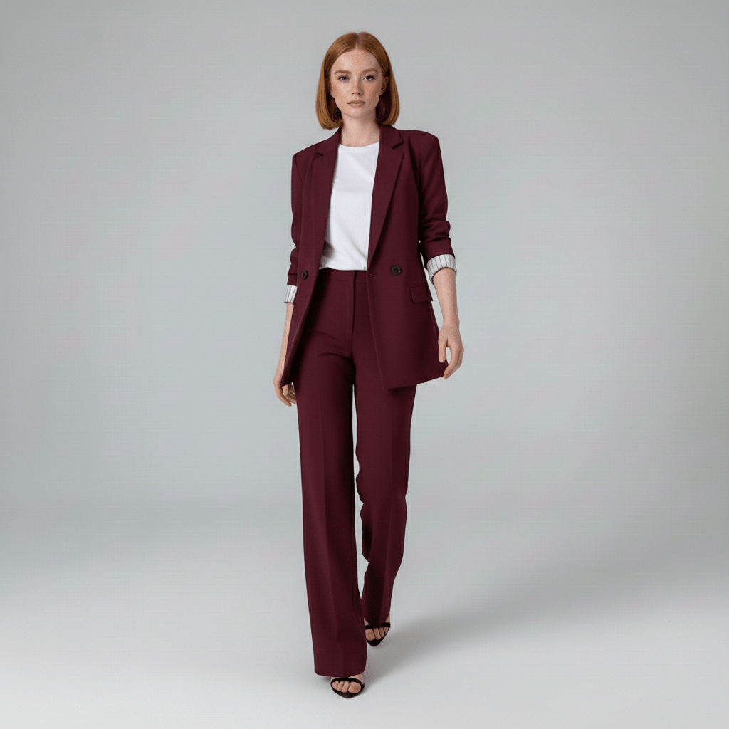 Hadley Two Piece Set Tailored Blazer and Wide Leg Pants