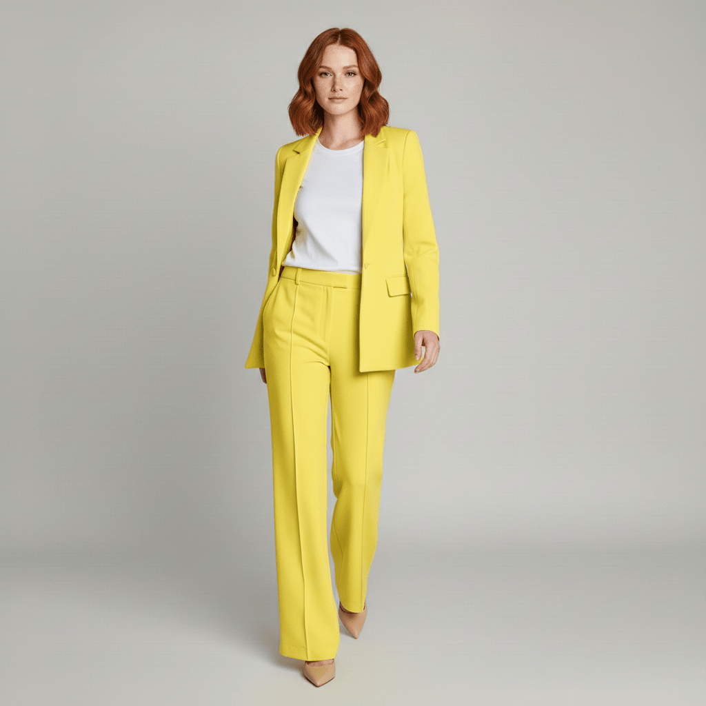 Hazel Two Piece Set Tailored Blazer and Wide-Leg Pants