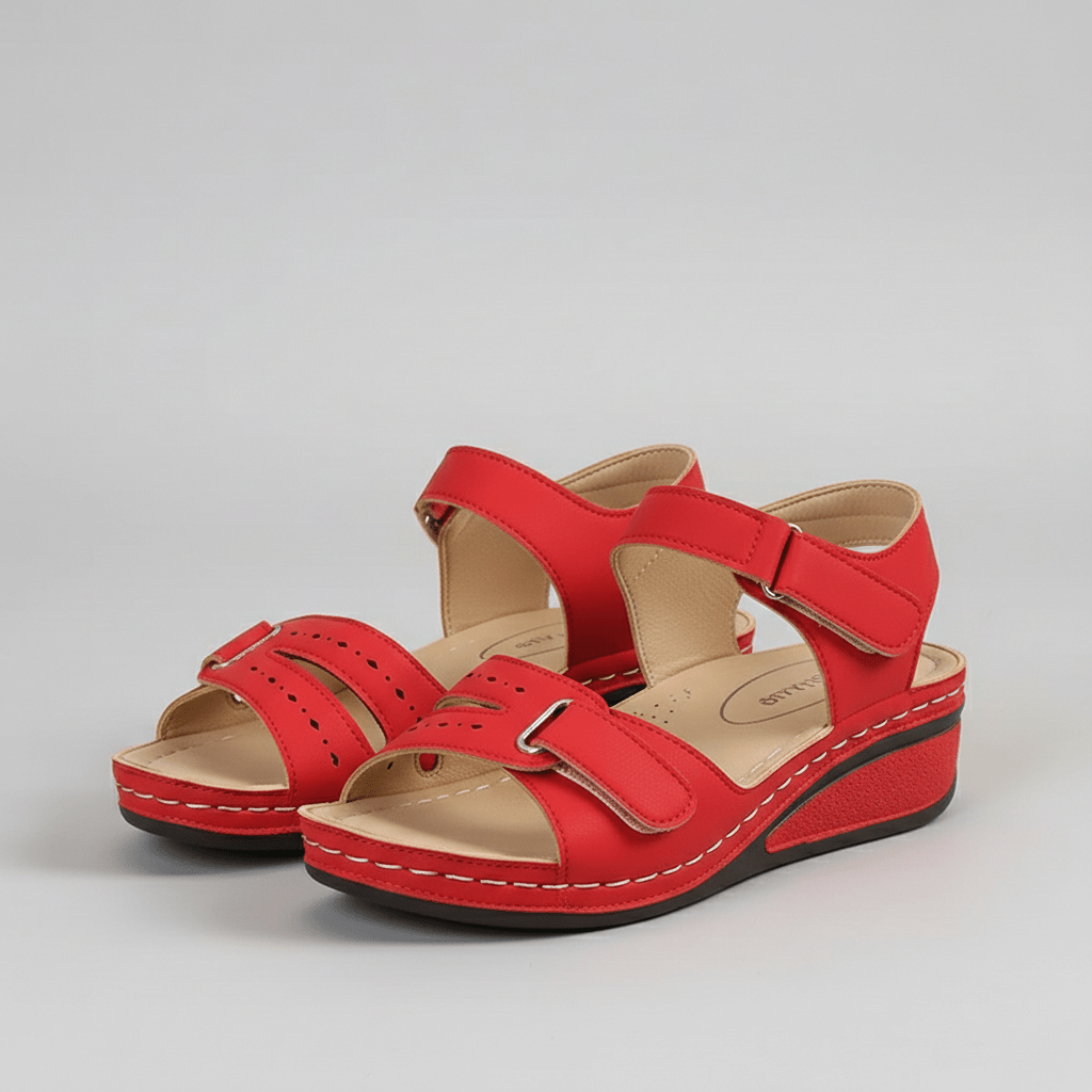 Heather Ankle Strap Sandals Open Toe Platform Sandals