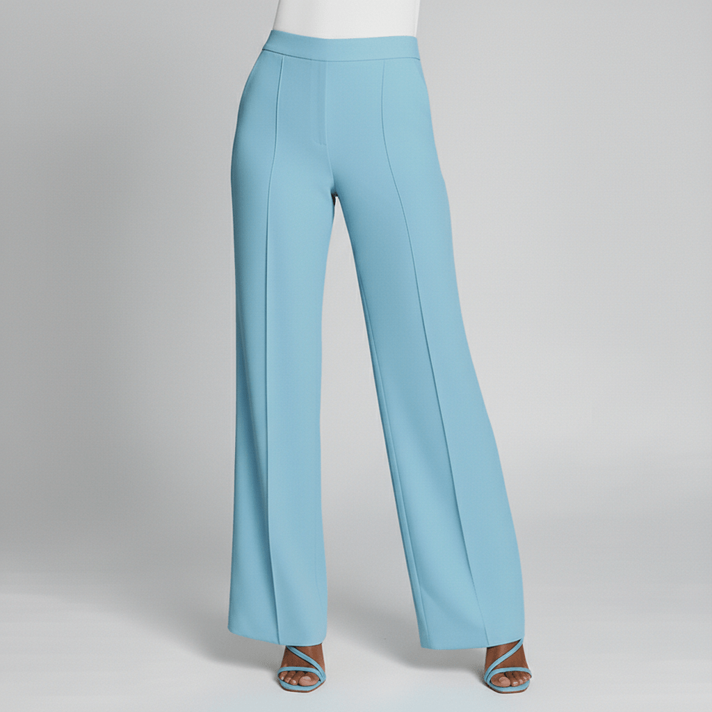 Irena Two Piece Set Deep V Blazer and Wide Leg Pants