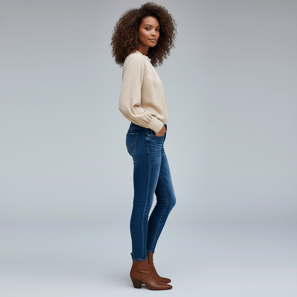 Jackie Pleated Round Neck Long Sleeve Blouse