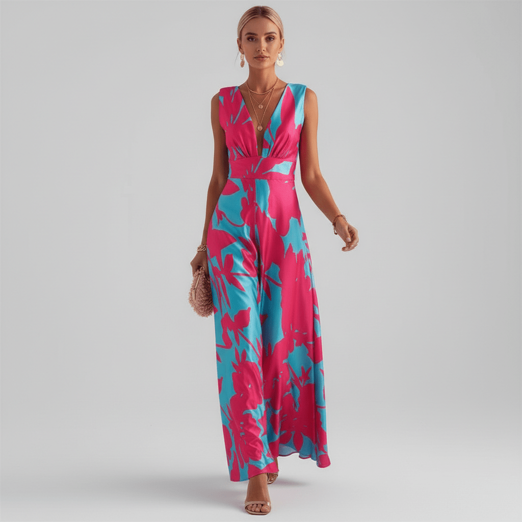 Jaida Elegant Maxi Wedding Guest Dress