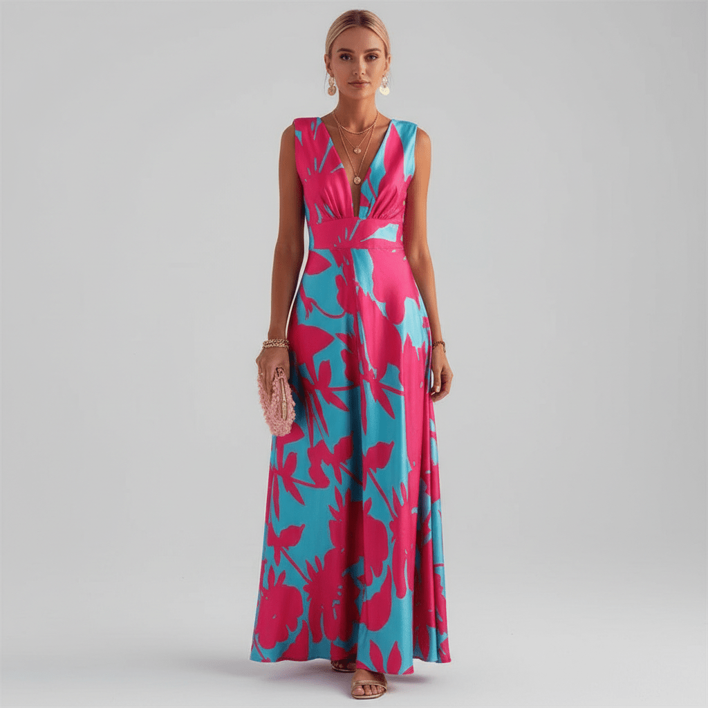 Jaida Elegant Maxi Wedding Guest Dress
