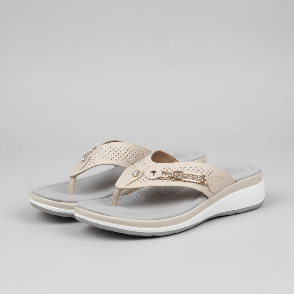 Jayda Slip-On Thong Sandals with Decorative Strap