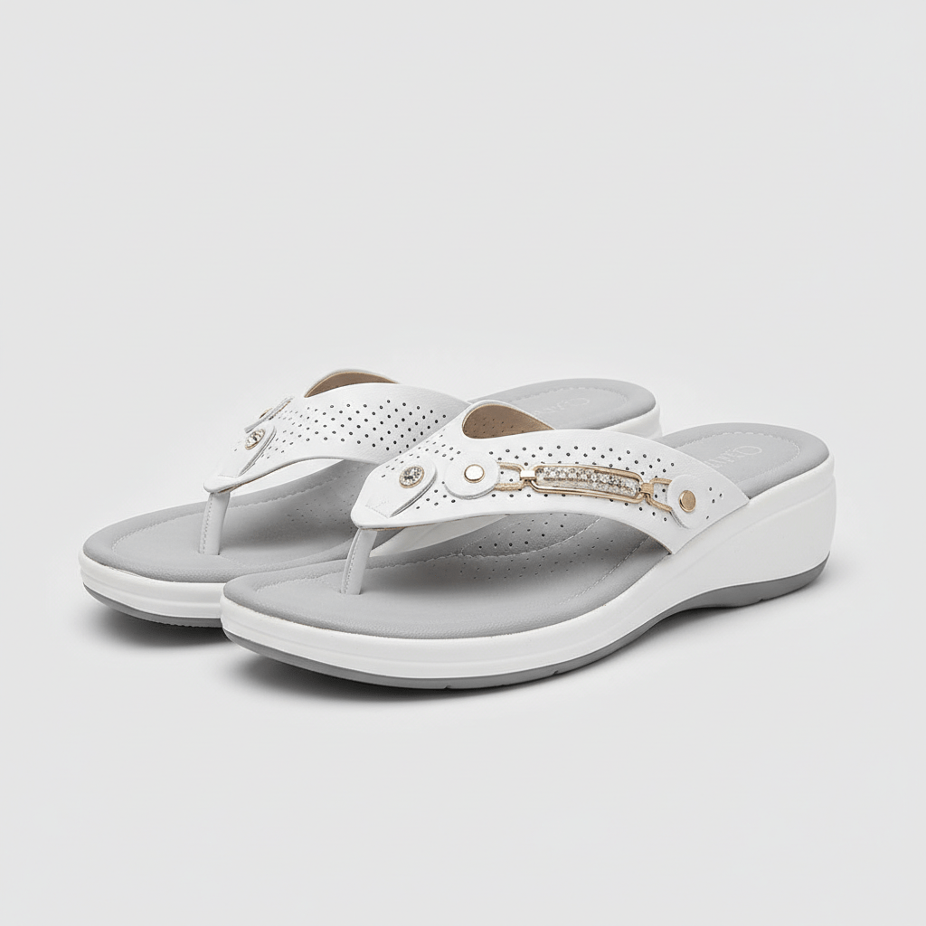 Jayda Slip-On Thong Sandals with Decorative Strap