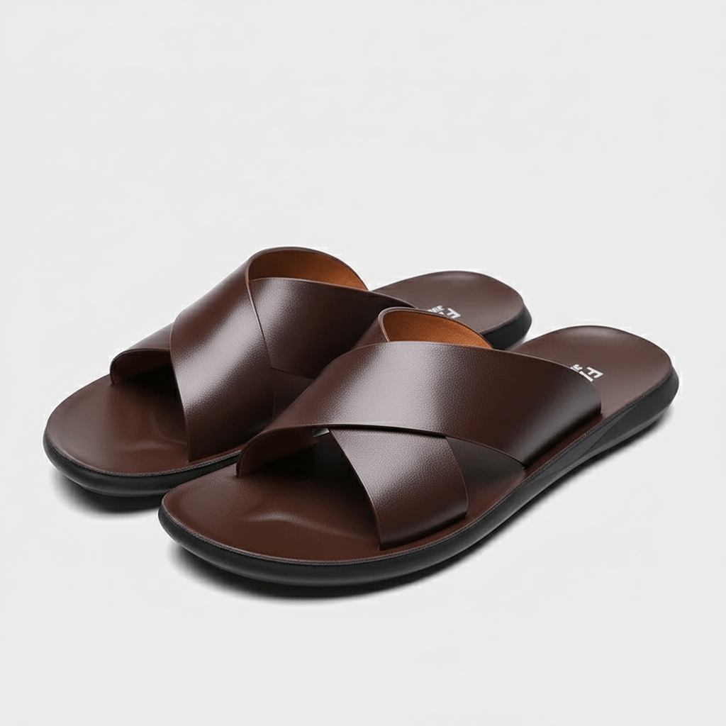 Joshua Cross Strap Slide Sandals Slip On Sandals
