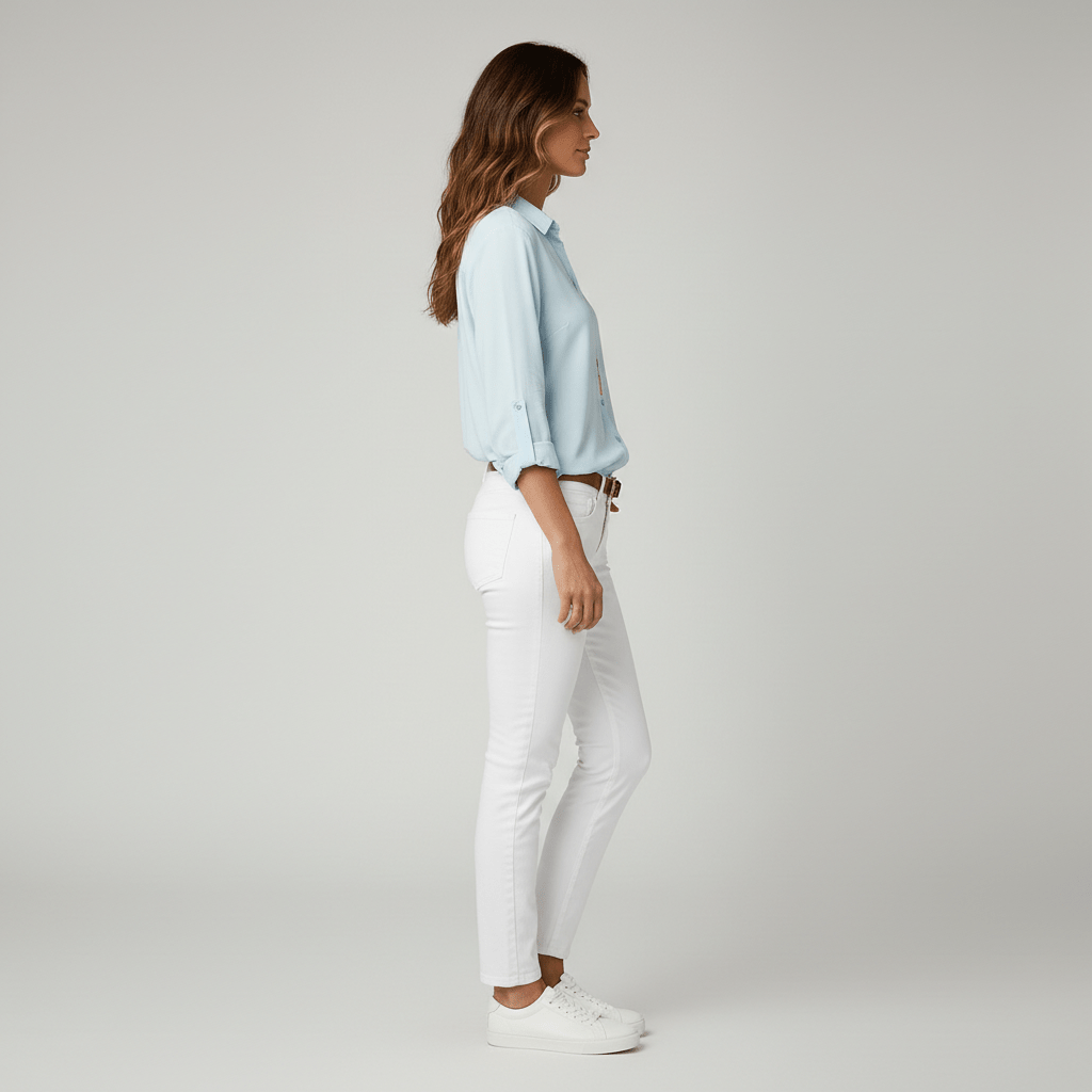 Joyce Button-Up Long Sleeve Blouse with Shirt Collar