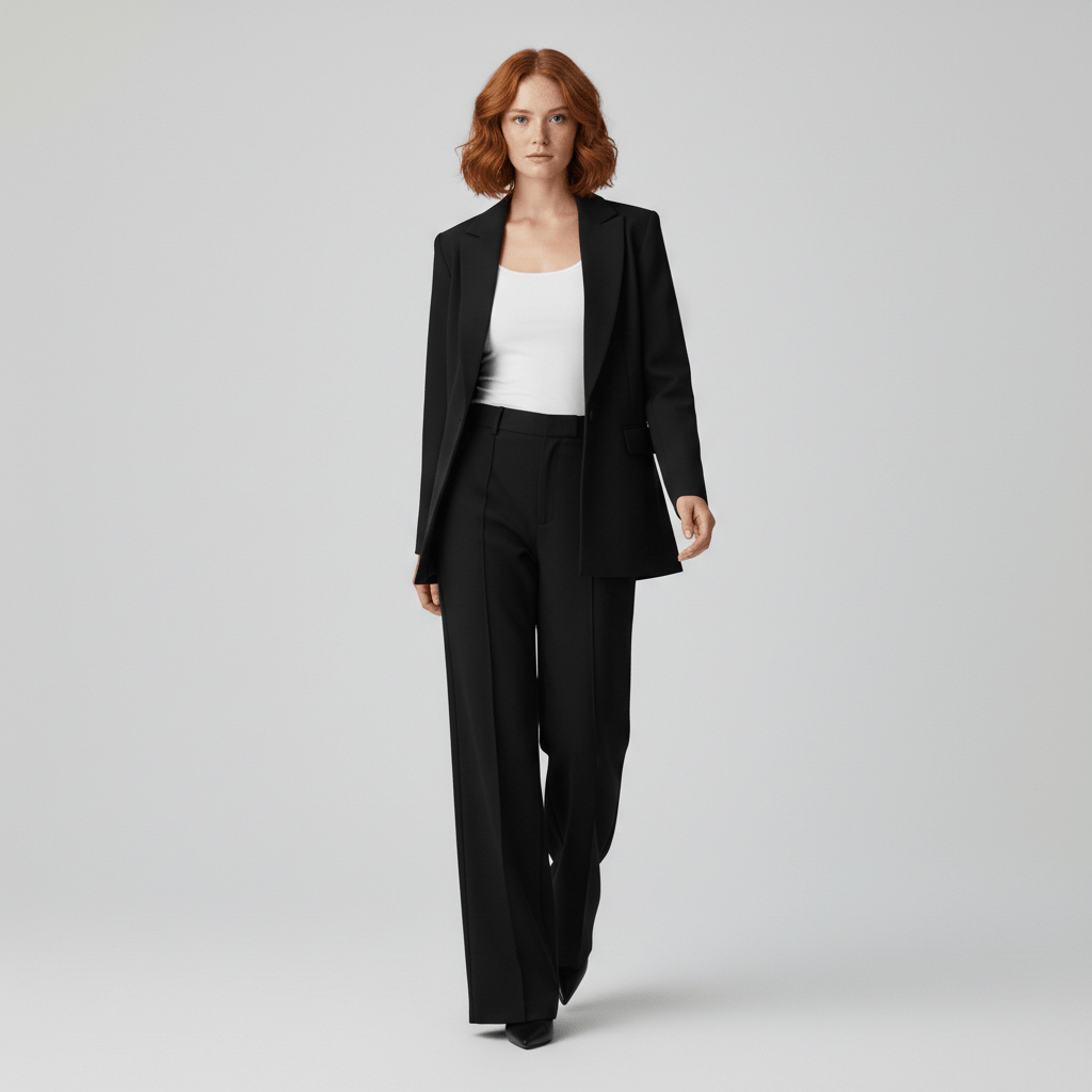 Julia Two Piece Set Oversized Blazer and Straight Leg Pants
