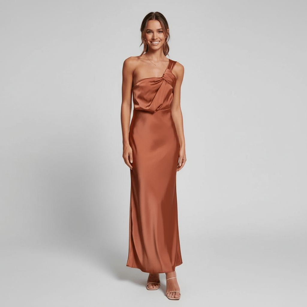Juliana Elegant Satin Wedding Guest Dress