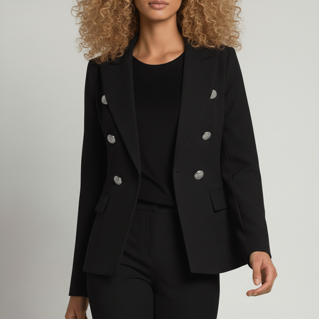 Keira Two Piece Set Double-Breasted Blazer and Slim Fit Pants
