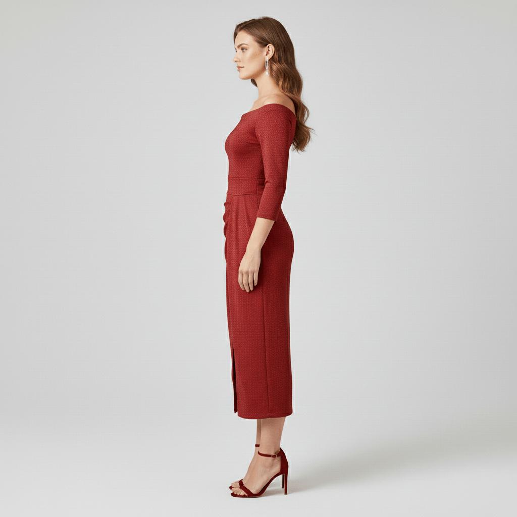 Keri Elegant Off-Shoulder Wedding Guest Dress