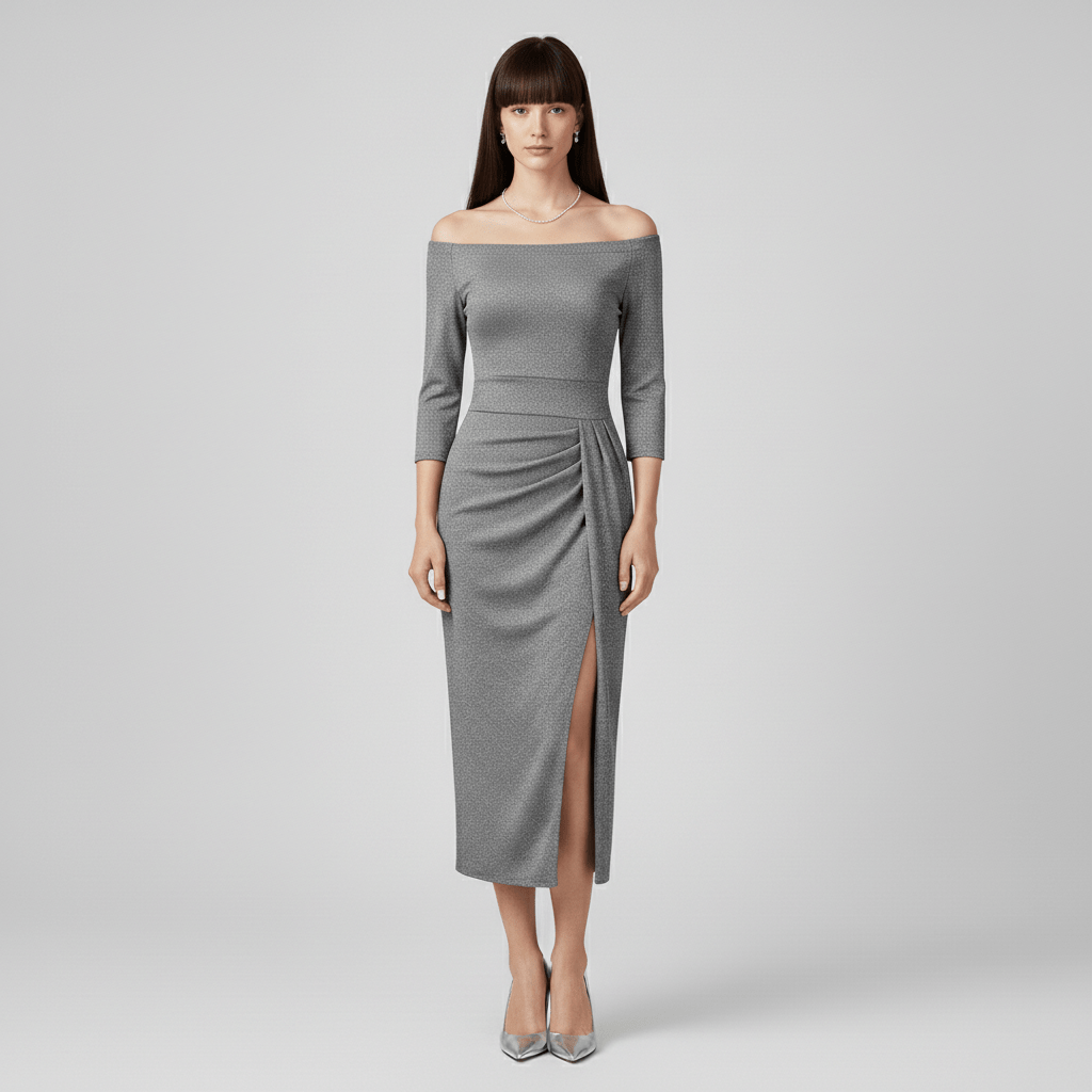 Keri Elegant Off-Shoulder Wedding Guest Dress