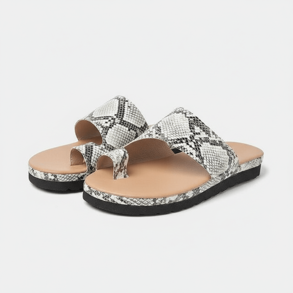 Kira Toe Loop Sandals Slip On Platform Sandals