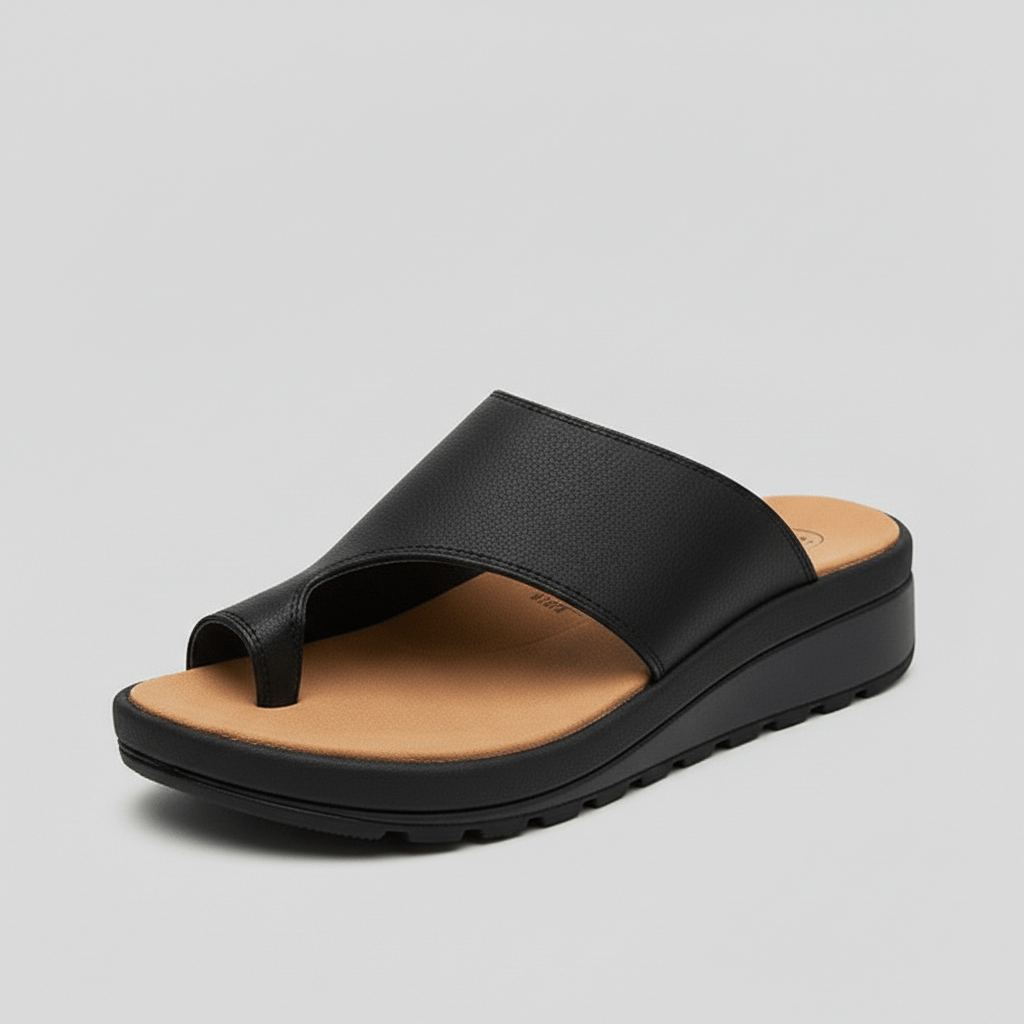Kira Toe Loop Sandals Slip On Platform Sandals