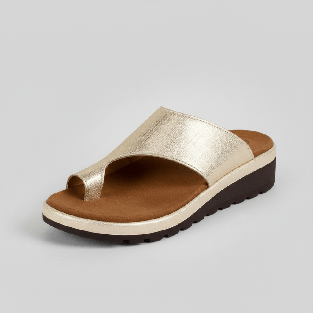 Kira Toe Loop Sandals Slip On Platform Sandals
