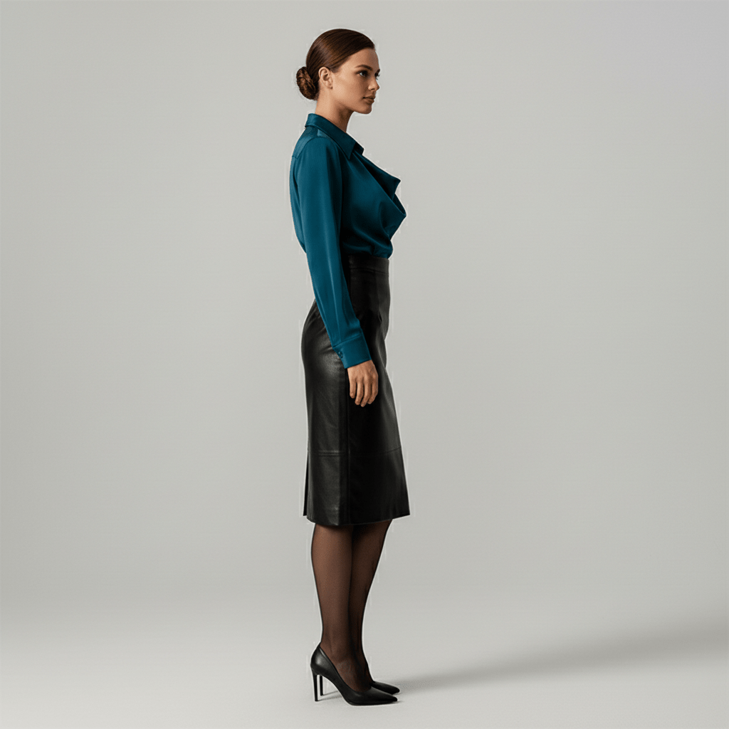 Lenora Cowl Neck Blouse with Long Sleeves