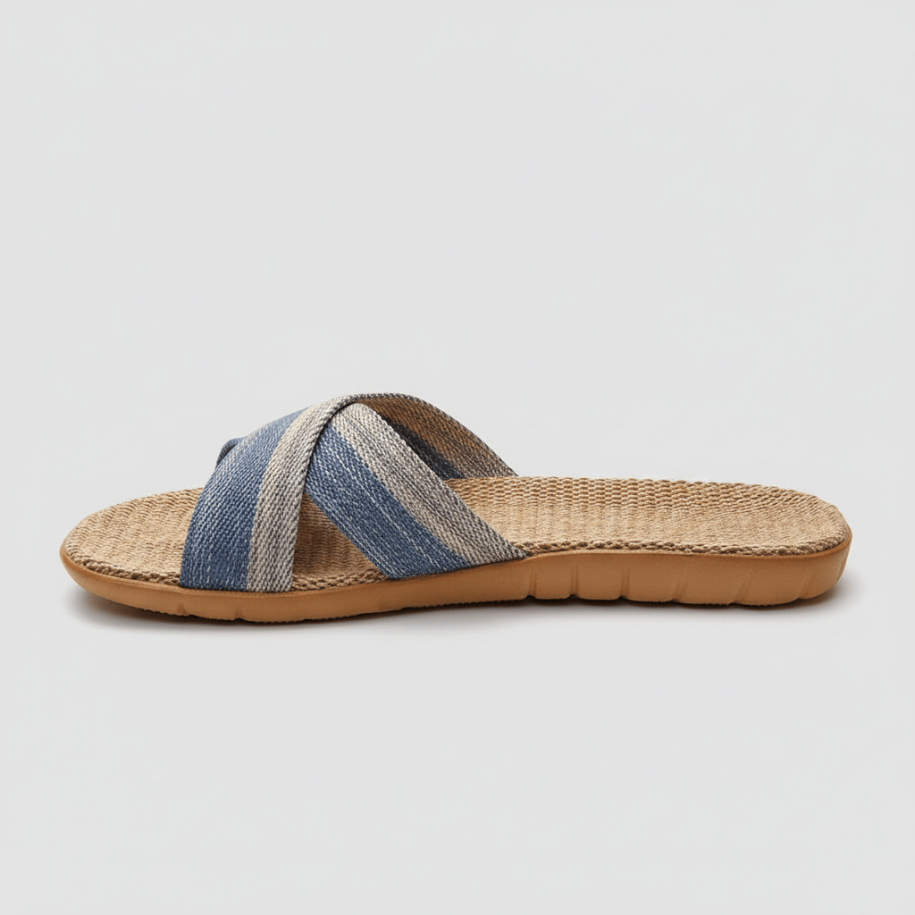 Lionel Cross Strap Slide Sandals Slip On Sandals