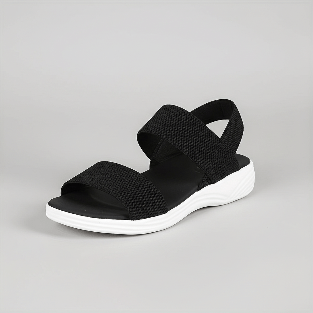 Maggie Elastic Strap Sandals Slip On Platform Sandals