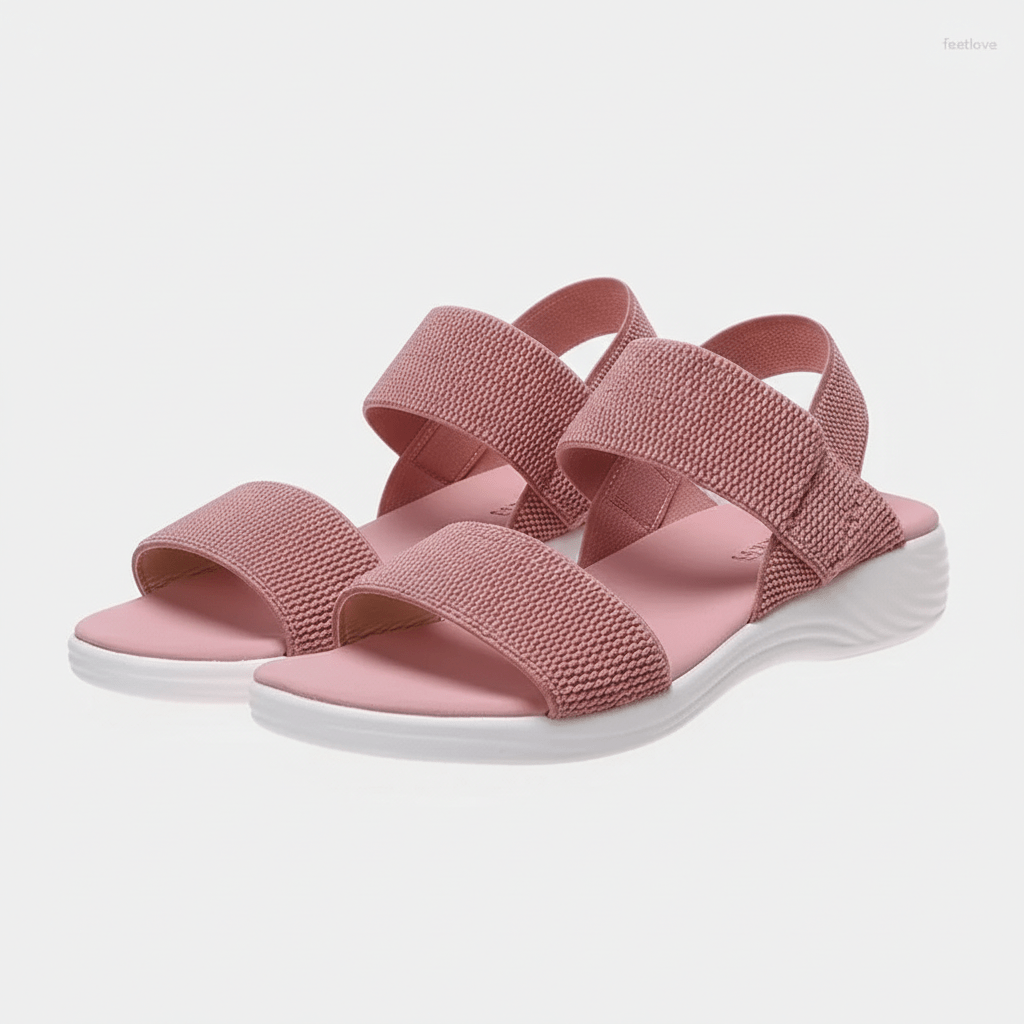 Maggie Elastic Strap Sandals Slip On Platform Sandals