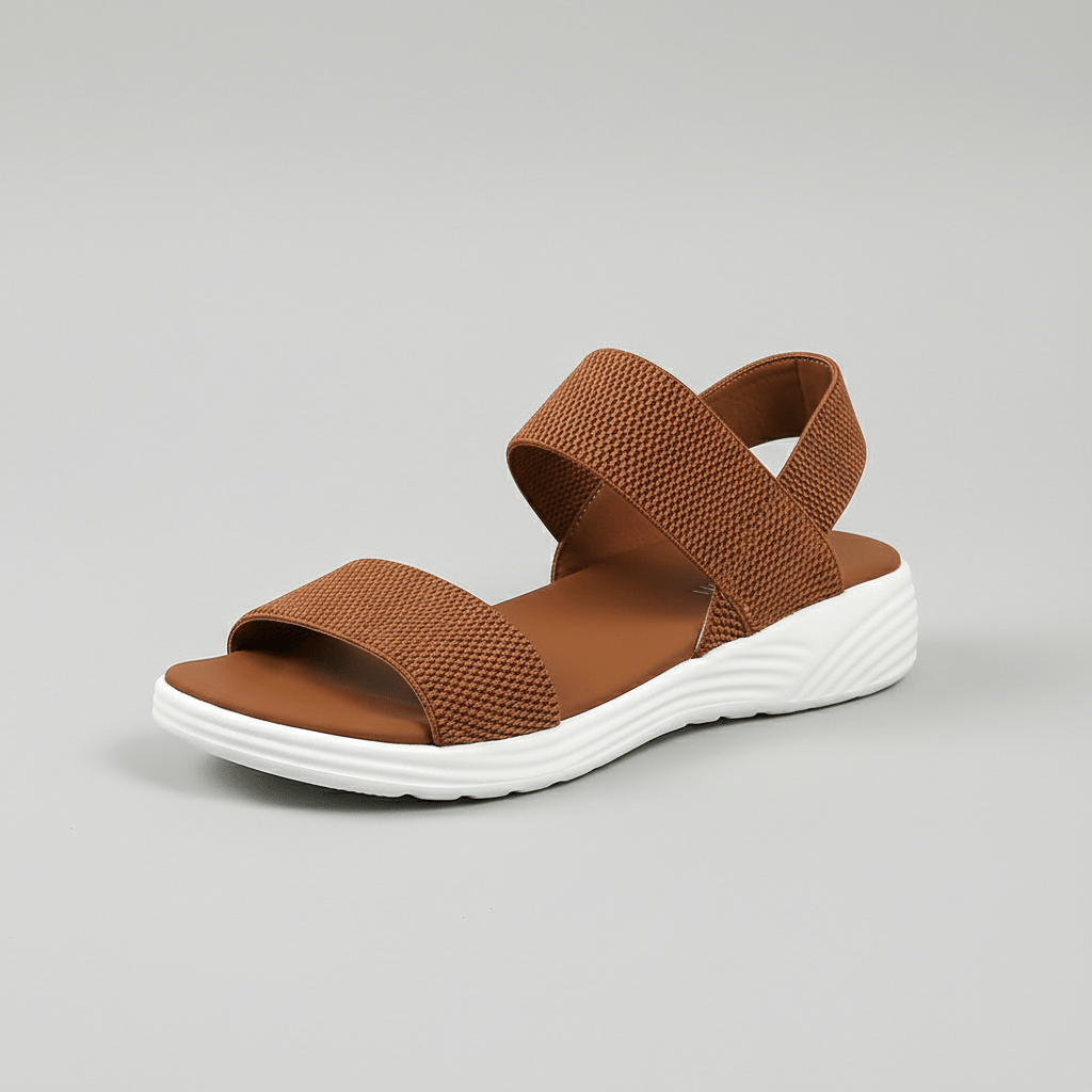 Maggie Elastic Strap Sandals Slip On Platform Sandals