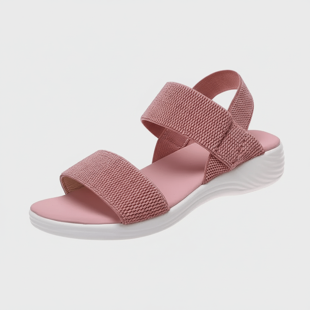 Maggie Elastic Strap Sandals Slip On Platform Sandals
