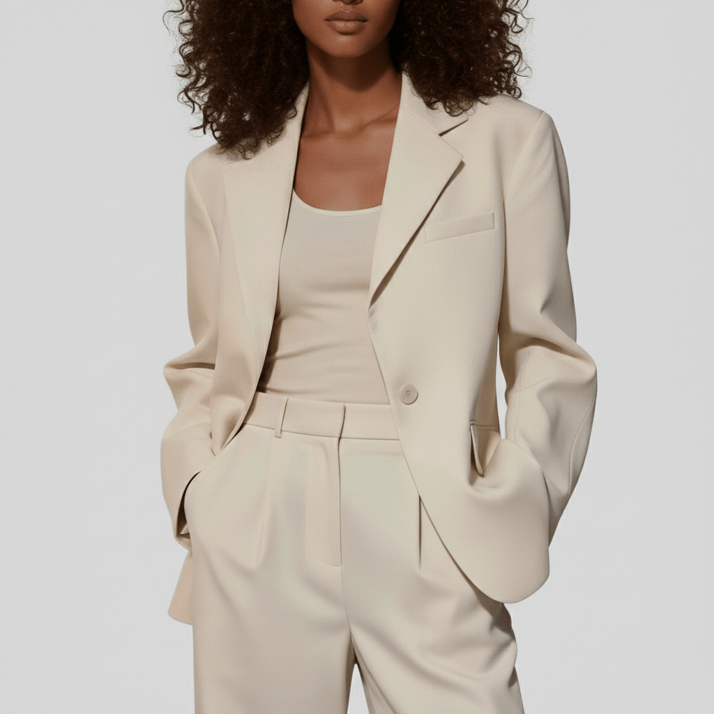 Melanie Two Piece Set Tailored Blazer and Wide Leg Pants