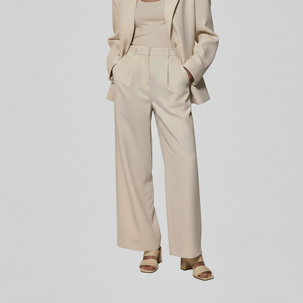 Melanie Two Piece Set Tailored Blazer and Wide Leg Pants