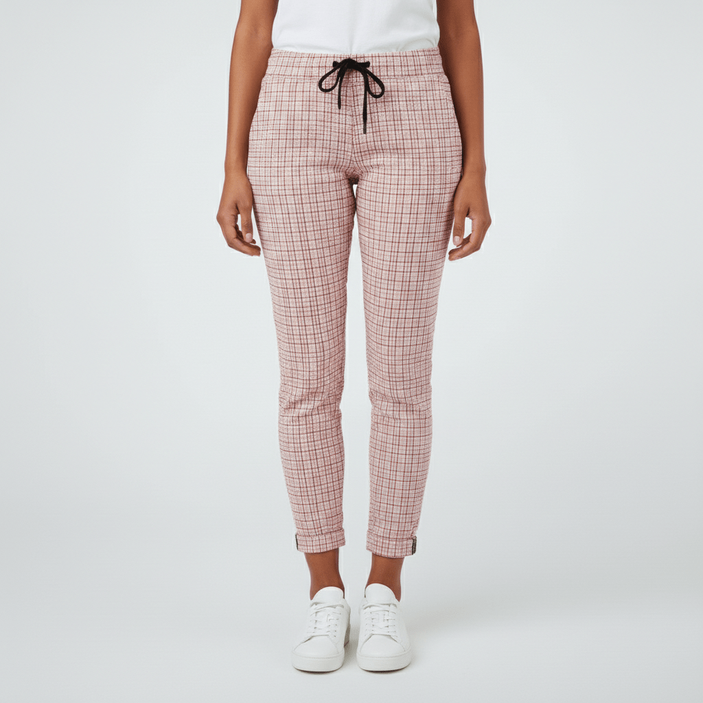 Moya Two Piece Set Plaid Blazer and Slim Fit Pants