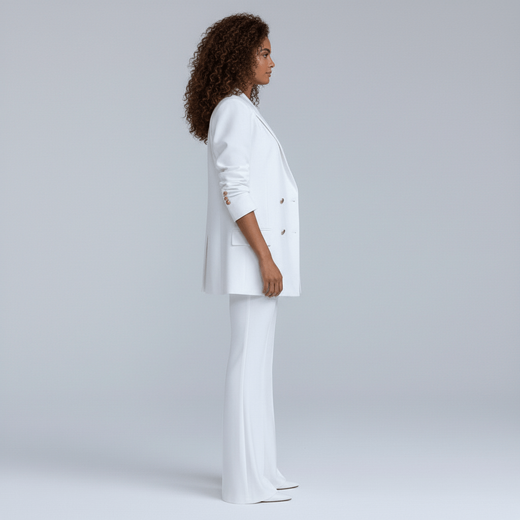 Nellie Two Piece Set Double-Breasted Blazer and Flared Pants