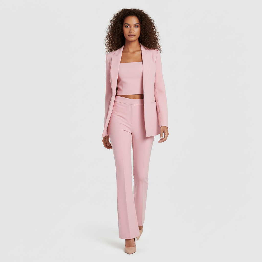 Noreen Two Piece Set Blazer, Top and Flared Pants