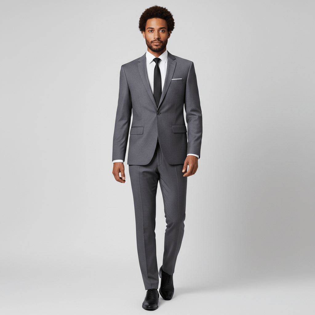 Oscar Single Button Tailored Blazer with Notch Lapel and Flap Pockets