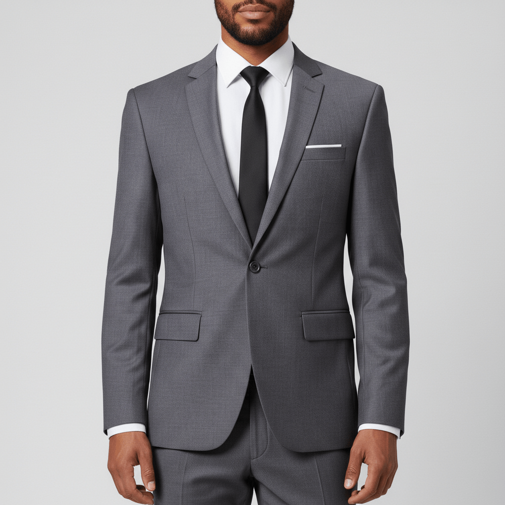 Oscar Single Button Tailored Blazer with Notch Lapel and Flap Pockets