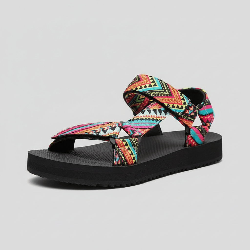 Ottilie Hook and Loop Strap Sandals Platform Sandals