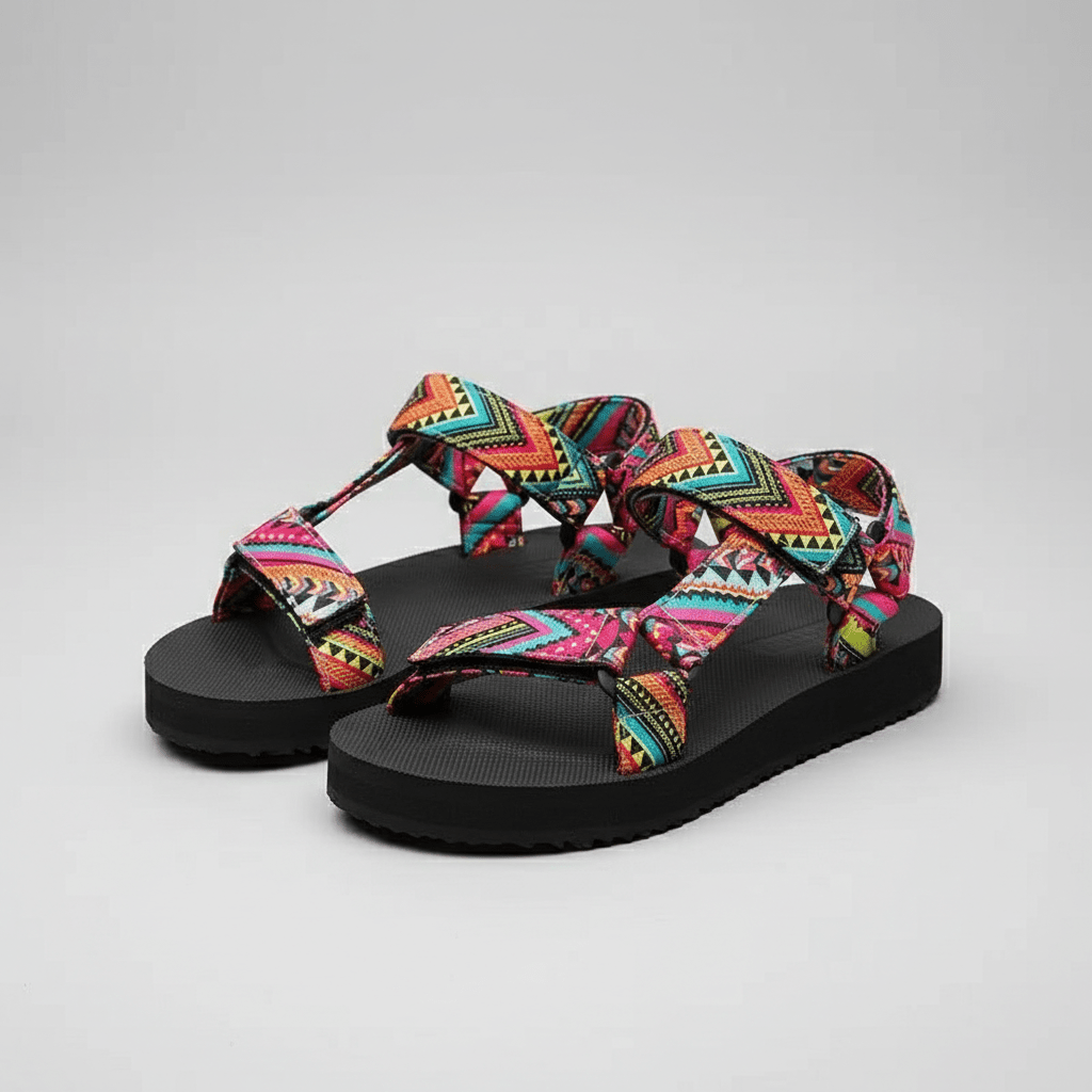 Ottilie Hook and Loop Strap Sandals Platform Sandals
