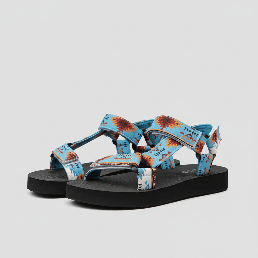 Ottilie Hook and Loop Strap Sandals Platform Sandals