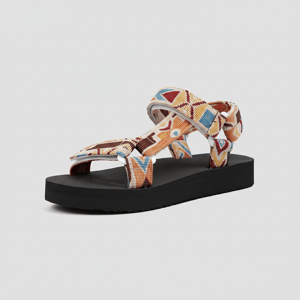 Ottilie Hook and Loop Strap Sandals Platform Sandals