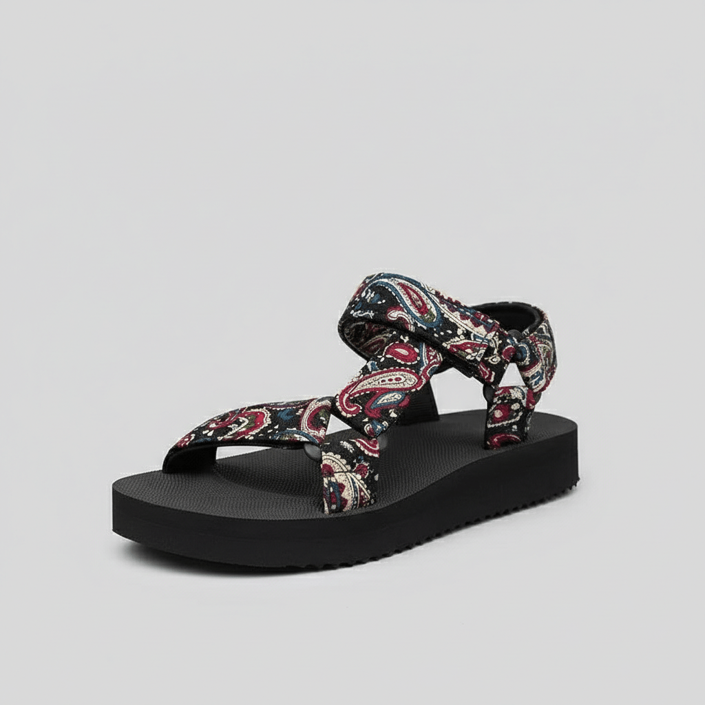 Ottilie Hook and Loop Strap Sandals Platform Sandals