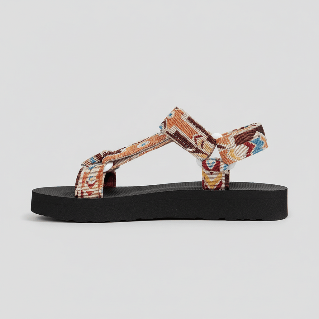 Ottilie Hook and Loop Strap Sandals Platform Sandals