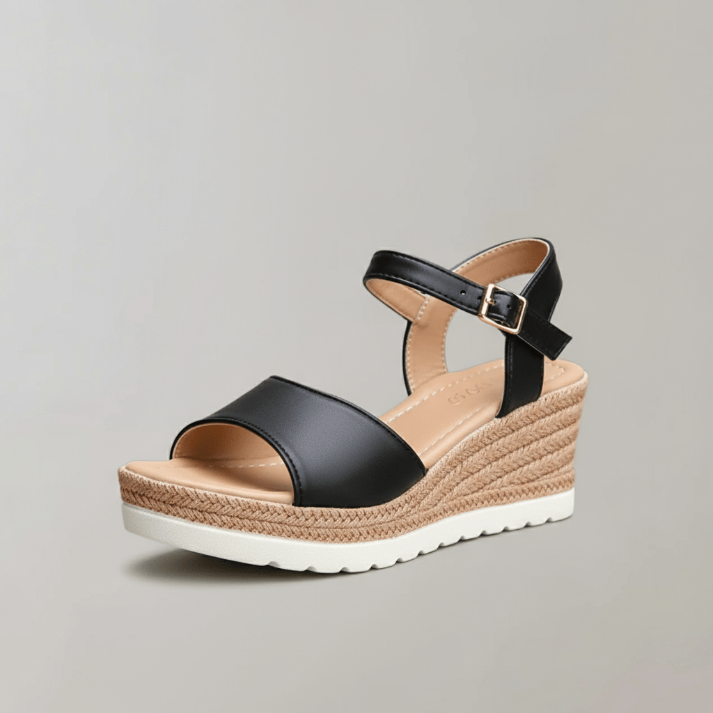 Selina Wedge Sandals with Ankle Strap